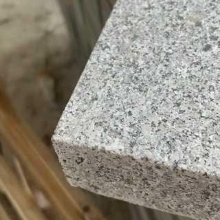 Light grey granite flamed surface 